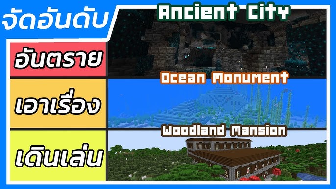โครงสร้างลับ (Structures) ที่ควรหาใน Minecraft (ล่าของหายาก + รวยไว)